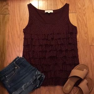 Ann Taylor LOFT Ruffle Top